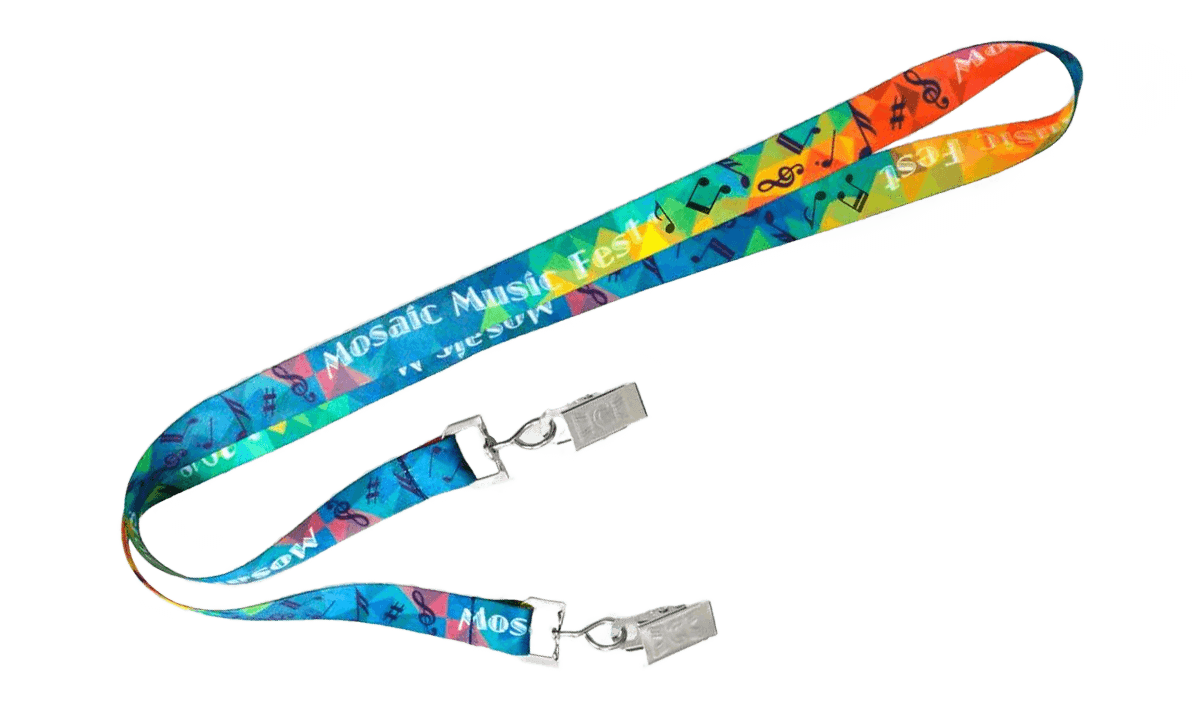 Lanyards de cetim de extremidade aberta personalizados 20mm - Impressão a cores