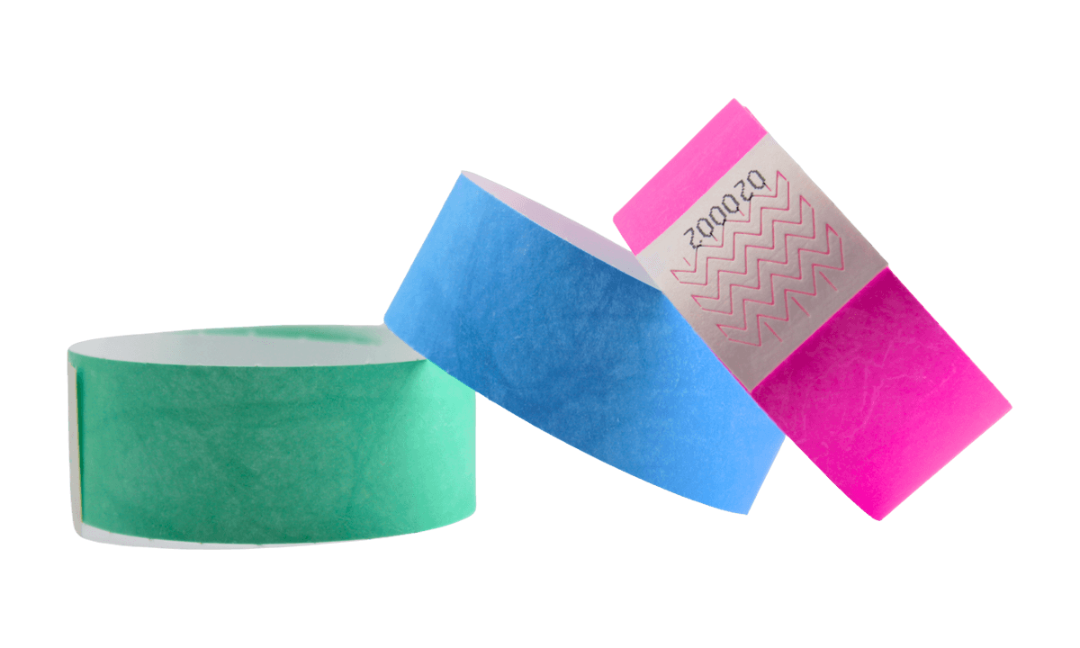 Pulseiras de Tyvek pré-numeradas de 25 mm – Caixa de 1000