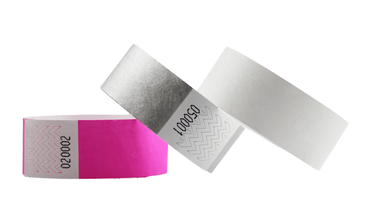 Pulseiras de Tyvek de 25 mm