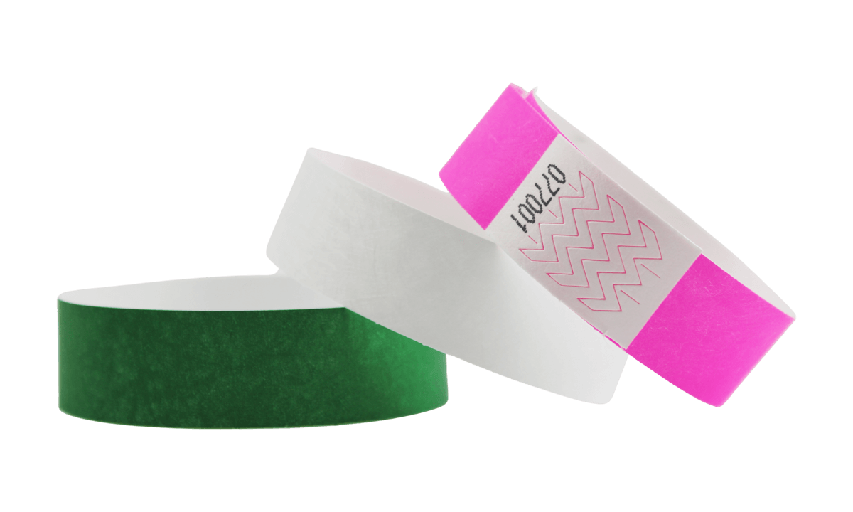 Pulseiras de Tyvek pré-numeradas de 25 mm – Caixa de 1000
