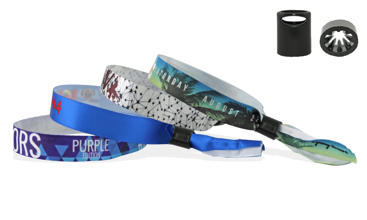 Pulseiras de cetim macio com fecho deslizante em plástico, Sydney