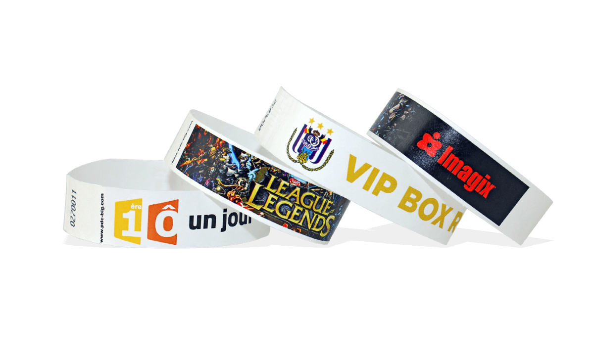 Pulseiras Tyvek 19 mm Personalizadas a cores (Full-Colour)