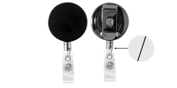 Porta-crachá premium com mosquetão re-yo de alta resistência (Heavy-Duty) com cordão de nylon e tira de vinil reforçada