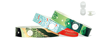 Pulseiras de cetim em P.E.T. reciclado com fecho de mola, Zurich