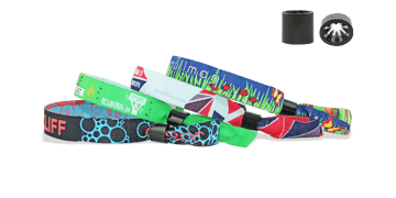 Pulseiras de tecido bordadas com fecho Oslo